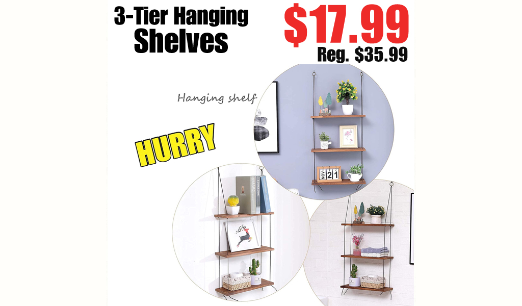 3-Tier Hanging Shelves $17.99 Shipped on Amazon (Regularly $35.99)