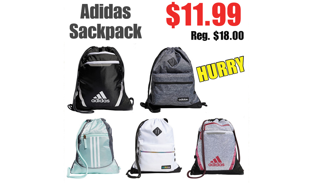 Adidas Sackpack Only $11.99 on JCPenney.com (Regularly $18.00)