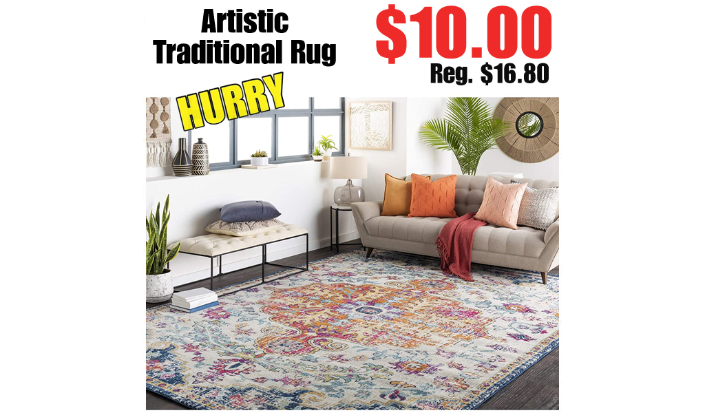 Artistic Traditional Rug Only $10.00 Shipped on Amazon (Regularly $16.80)
