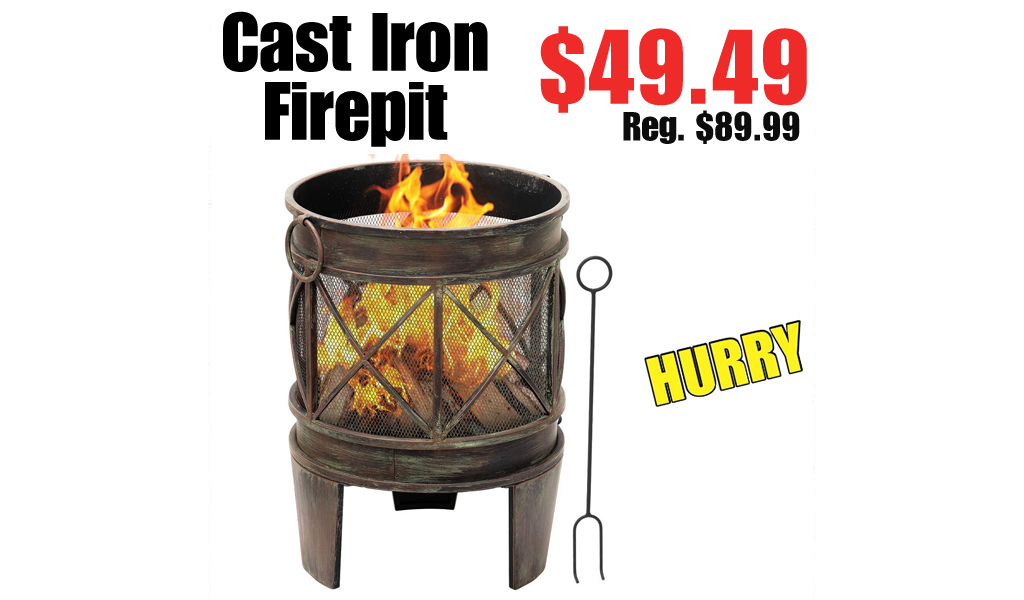 Cast Iron Firepit Only $49.49 Shipped on Amazon (Regularly $89.99)