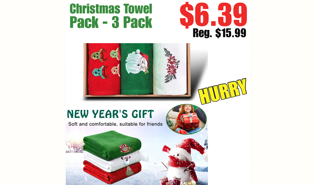Christmas Towel Pack - 3 Pack $6.39 Shipped on Amazon (Regularly $15.99)