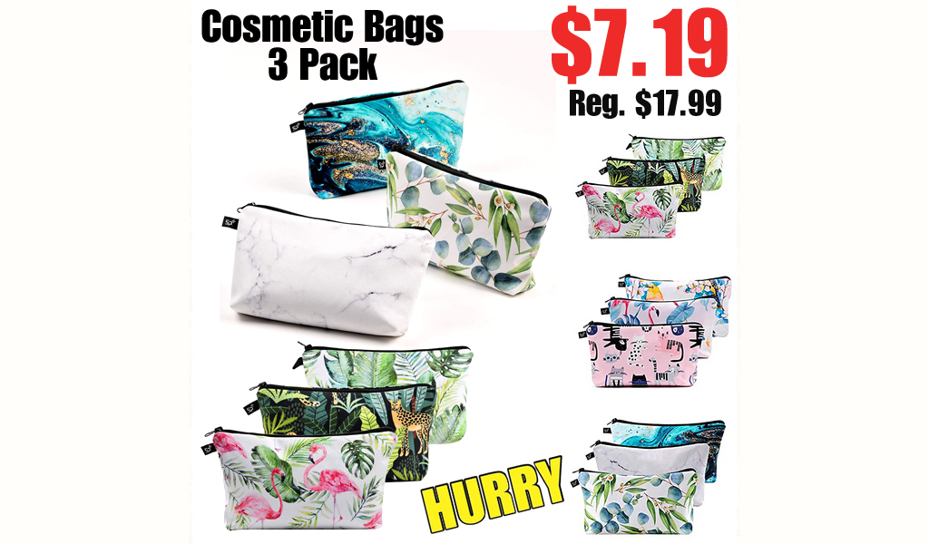 Cosmetic Bags - 3 Pack $7.19 Shipped on Amazon (Regularly $17.99)