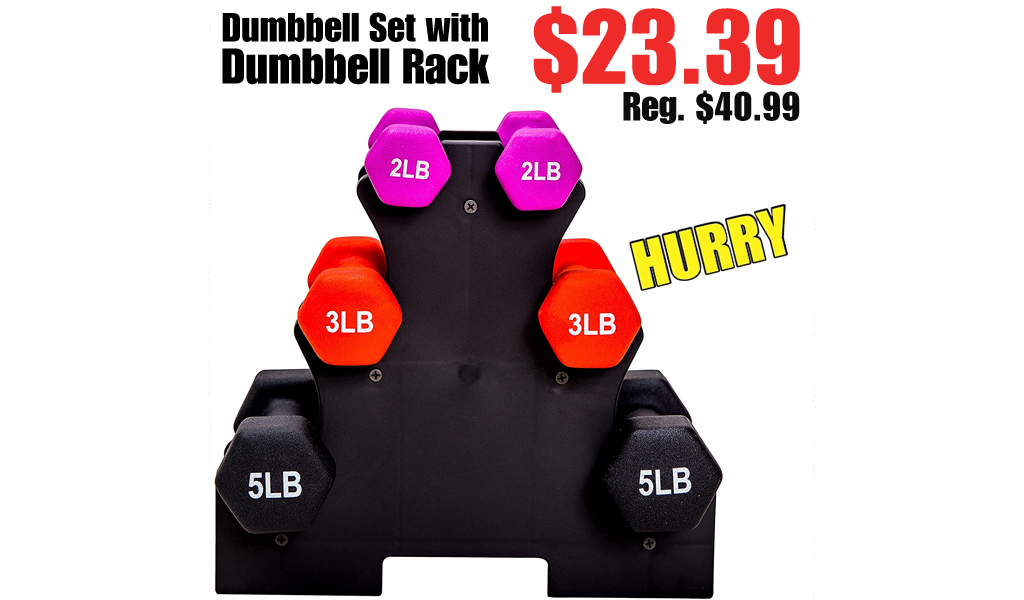 Dumbbell Set with Dumbbell Rack Only $23.39 Shipped on Amazon (Regularly $40.99)