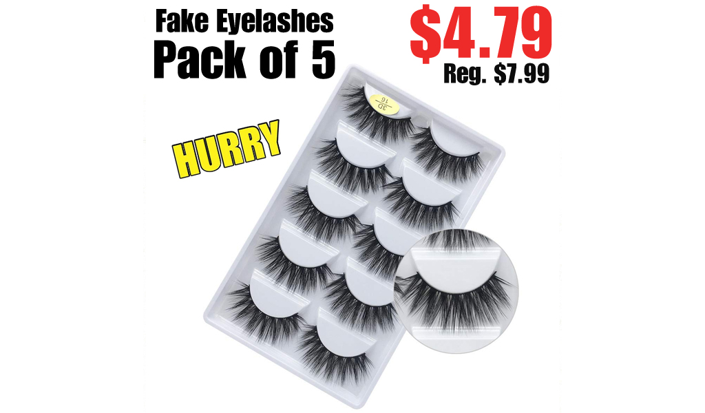 Fake Eyelashes Pack of 5 Only $4.79 Shipped on Amazon (Regularly $7.99)