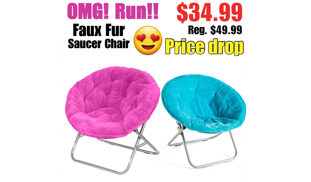 Faux Fur Saucer Chair Only $34.99 on Walmart.com (Regularly $49.99)