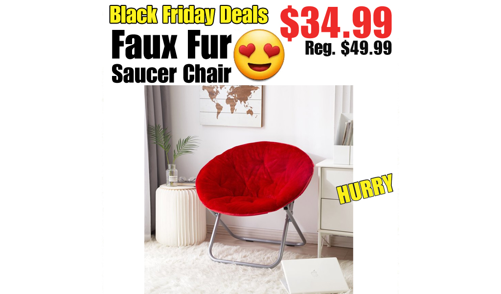 Faux Fur Saucer Chair Only $34.99 on Walmart.com (Regularly $49.99)