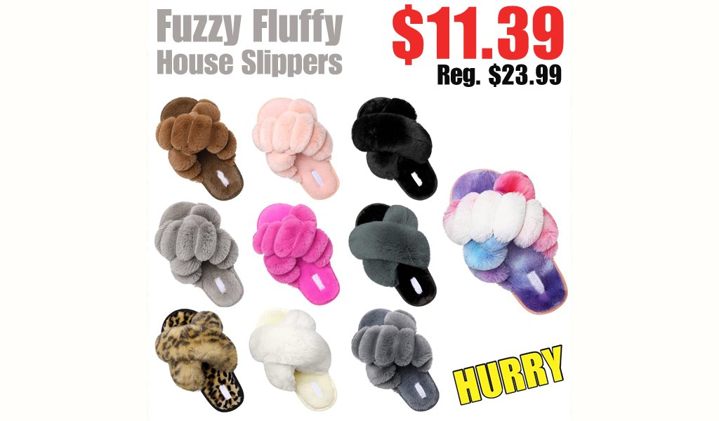 Fuzzy Fluffy House Slippers $11.39 Shipped on Amazon (Regularly $23.99)