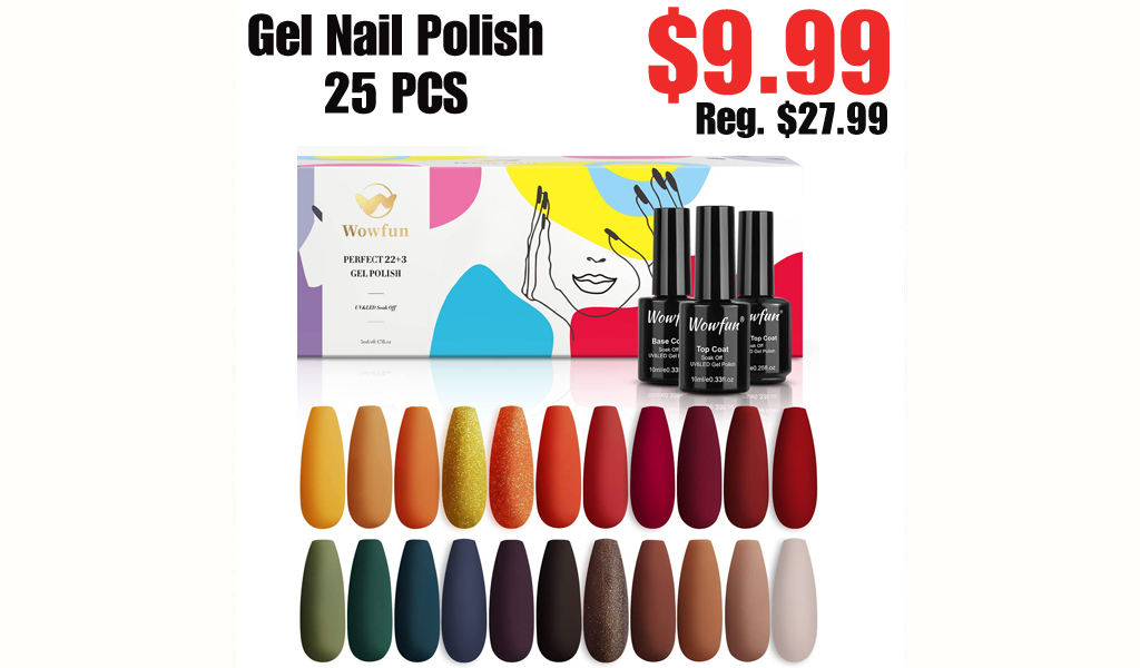 Gel Nail Polish - 25 PCS $9.99 Shipped on Amazon (Regularly $27.99)