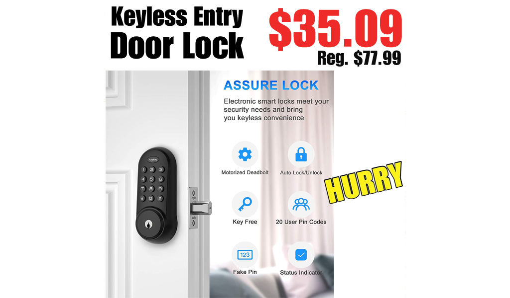 Keyless Entry Door Lock Only $35.09 Shipped on Amazon (Regularly $77.99)