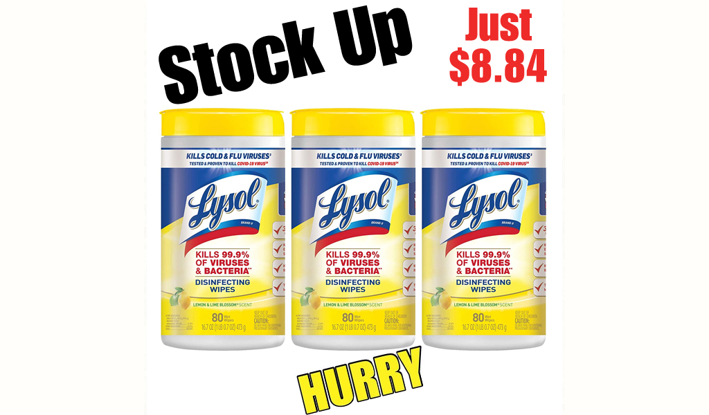 Lysol Disinfecting Wipes 240-Count Only $8 Shipped on Amazon (Regularly $16)