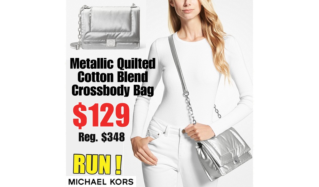Metallic Quilted Cotton Blend Crossbody Bag Only $129 on MichaelKors.com (Regularly $348)