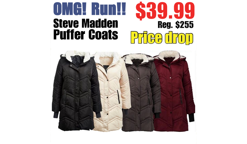 Puffer Coats by Steve Madden Only $39.99 on Zulily (Regularly $255)