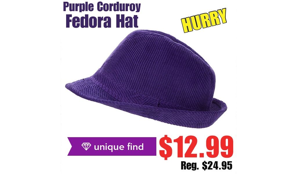 Purple Corduroy Fedora Hat Only $12.99 Shipped on Zulily (Regularly $24.95)