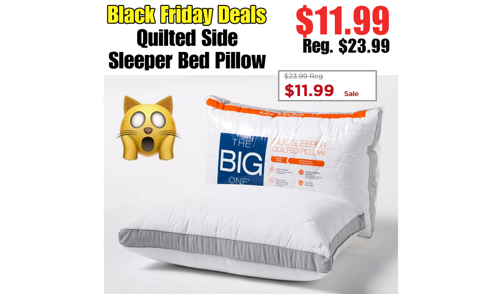 Quilted Side Sleeper Bed Pillow Just $11.99 on Kohls.com (Regularly $23.99)