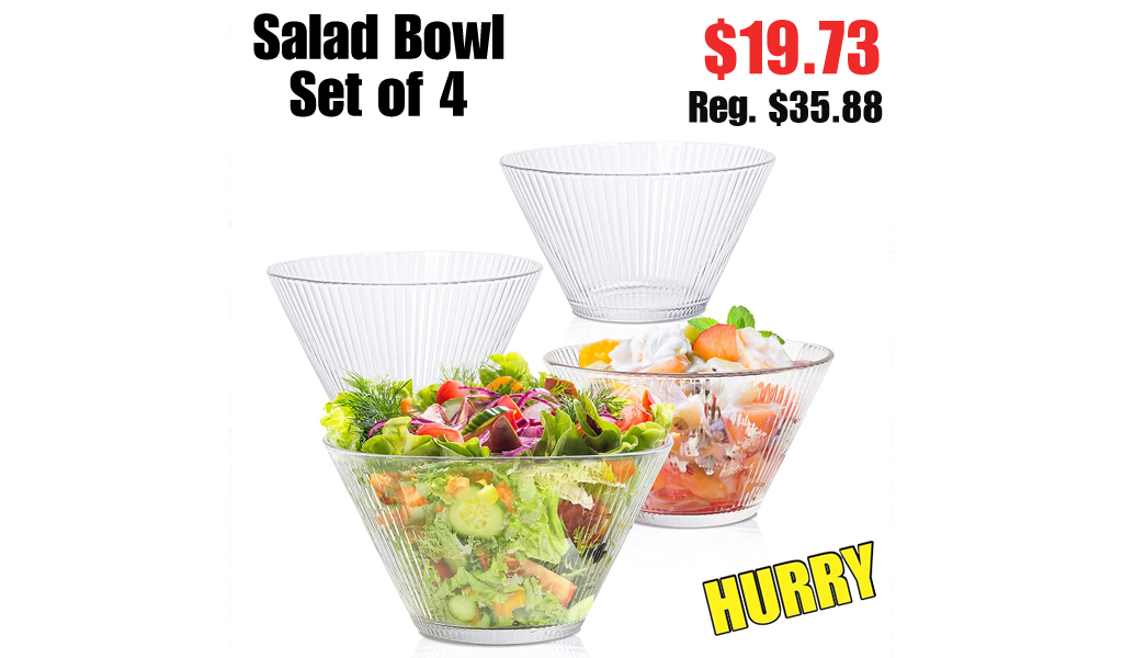 Salad Bowl Set of 4 Only $19.73 Shipped on Amazon (Regularly $35.88)
