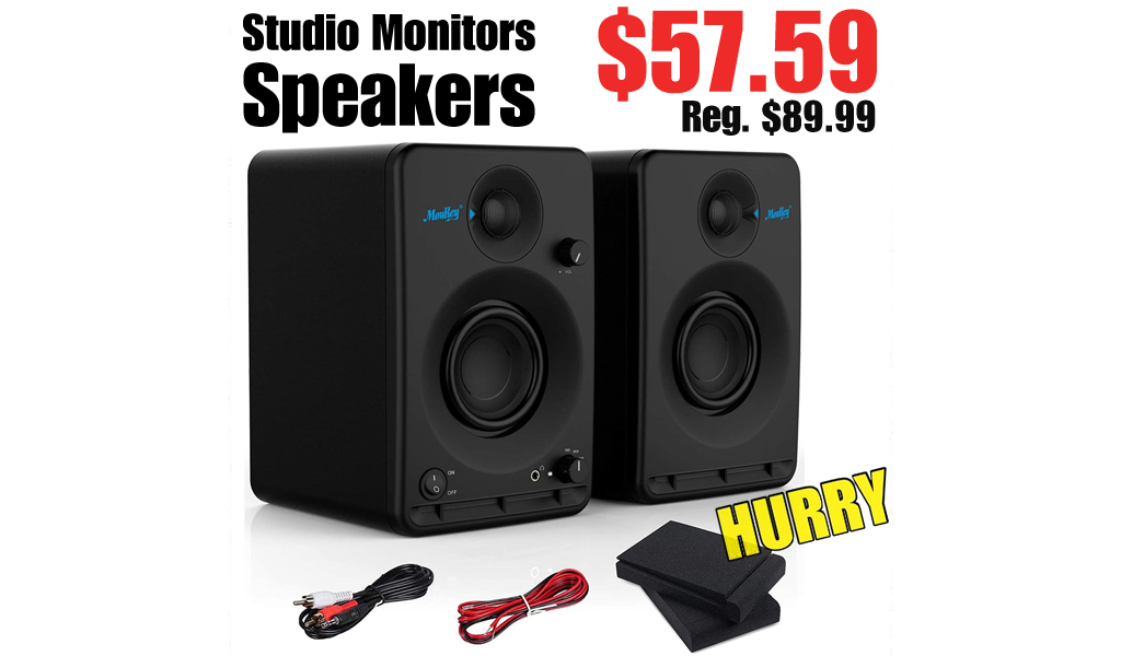Studio Monitors Speakers Only $57.59 Shipped on Amazon (Regularly $89.99)