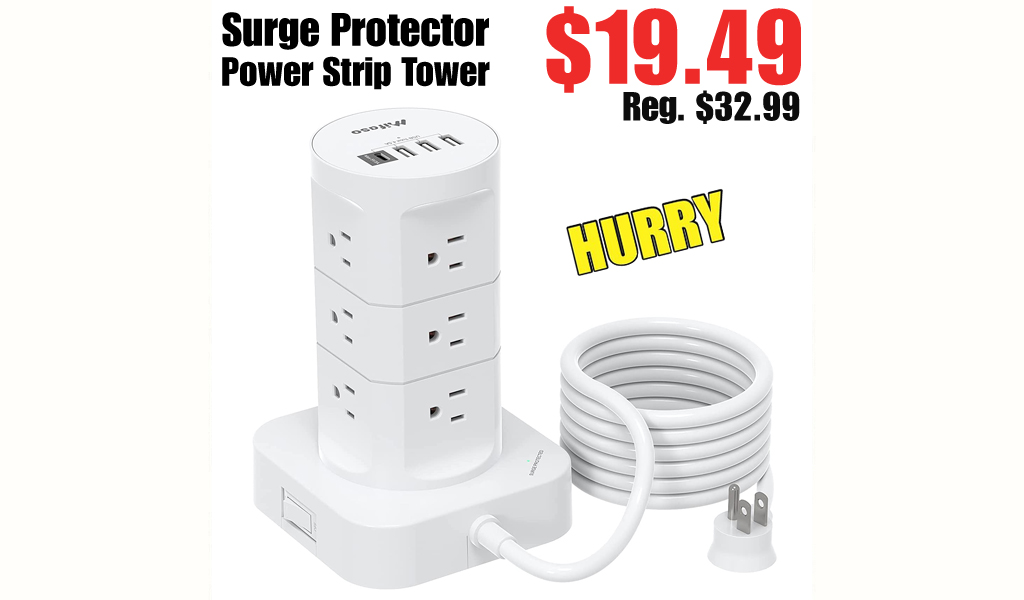 Surge Protector Power Strip Tower $19.49 Shipped on Amazon (Regularly $32.99)
