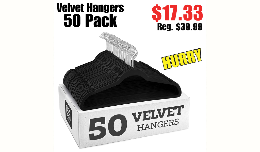 Velvet Hangers - 50 Pack $17.33 Shipped on Amazon (Regularly $39.99)