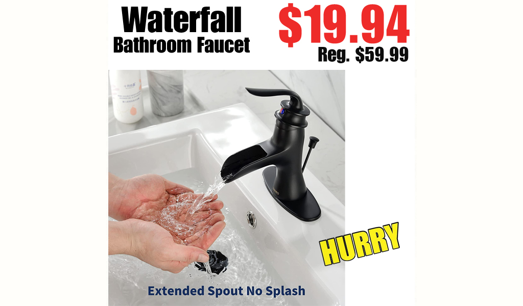 Waterfall Bathroom Faucet $19.94 Shipped on Amazon (Regularly $59.99)