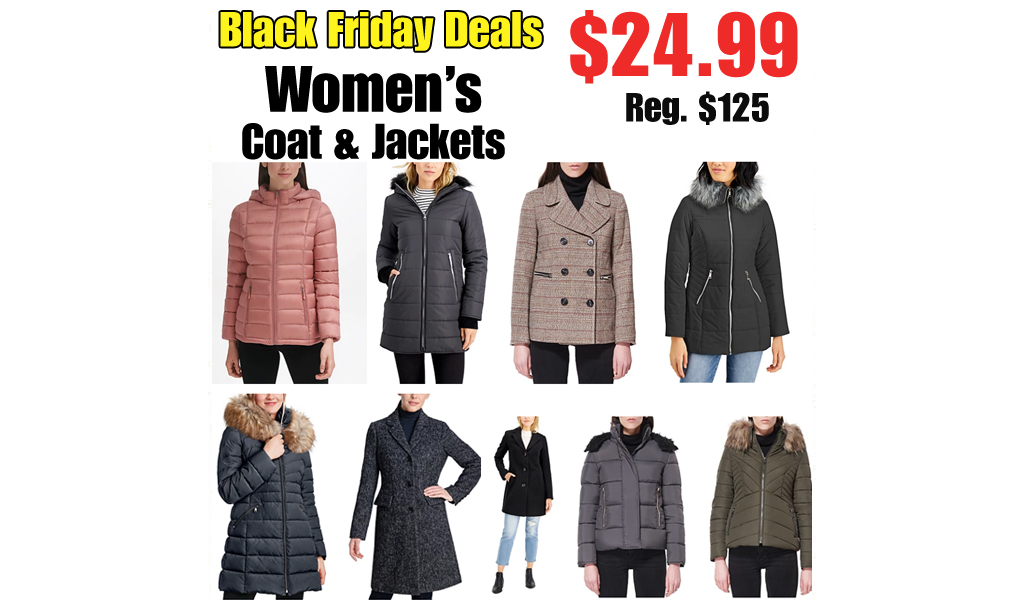 Women's Coats & Jackets Only $24.99 on Macys.com (Regularly $125.00)