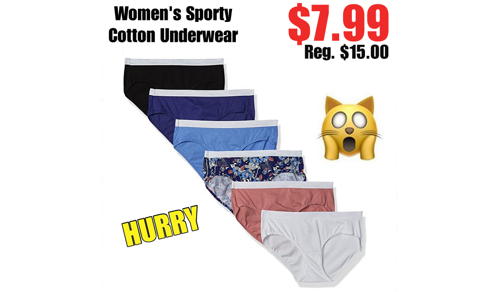 Women's Sporty Cotton Underwear Only $7.99 Shipped on Amazon (Regularly $15.00)