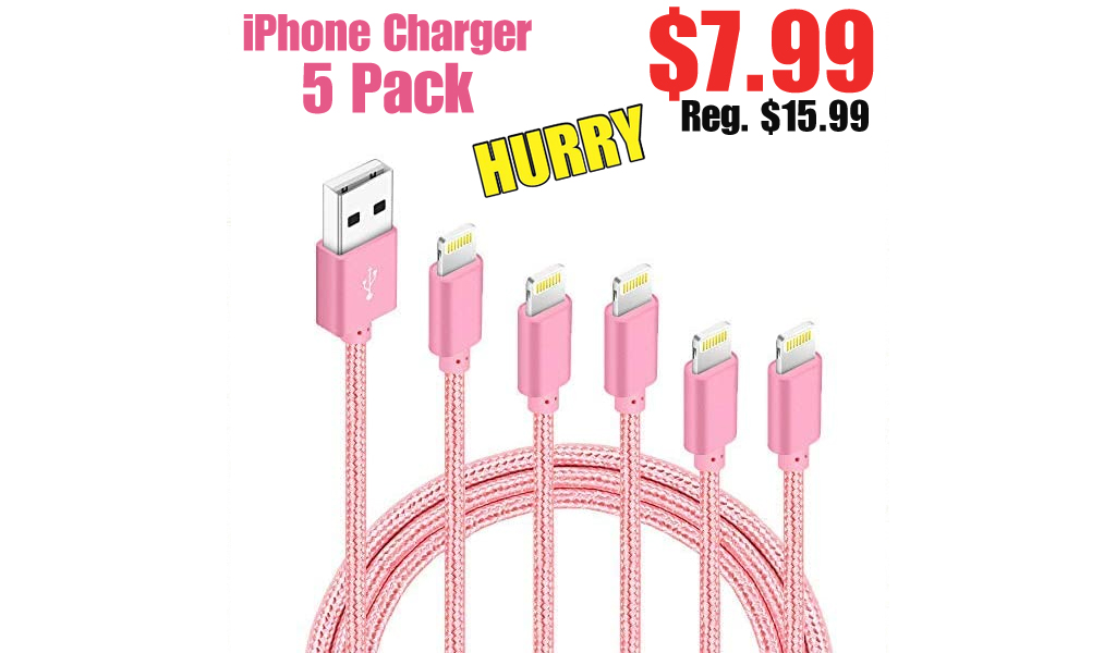 iPhone Charger - 5 Pack Only $7.99 Shipped on Amazon (Regularly $15.99)