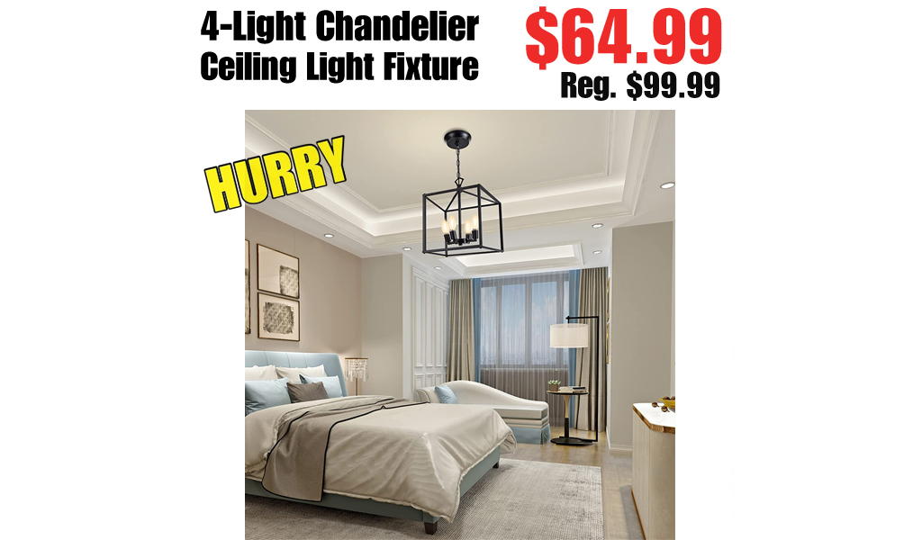4-Light Chandelier Ceiling Light Fixture Only $64.99 Shipped on Amazon (Regularly $99.99)