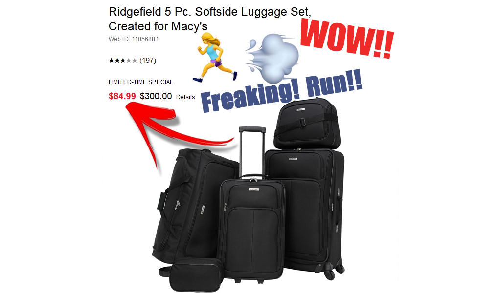5 Pc. Softside Luggage Set Only $84.99 on Macys.com (Regularly $300)
