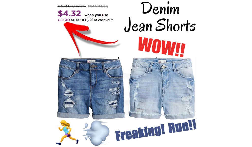 Denim Jean Shorts Just $4.32 on Kohls.com (Regularly $24.00)