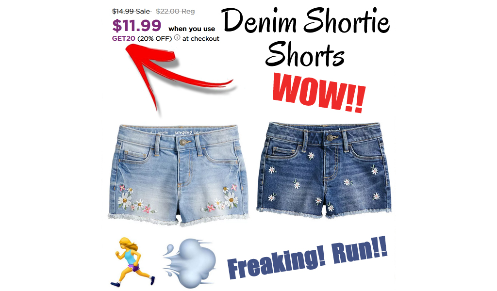 Denim Shortie Shorts Just $11.99 on Kohls.com (Regularly $22.00)