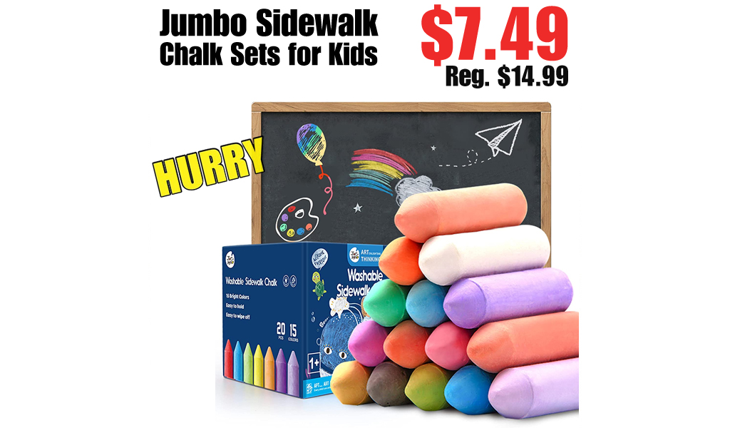 Jumbo Sidewalk Chalk Sets for Kids Only $7.49 Shipped on Amazon (Regularly $14.99)