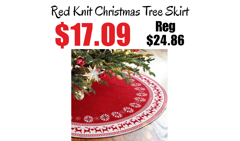 Red Knit Christmas Tree Skirt Only $17.09 Shipped on Amazon (Regularly $24.86)
