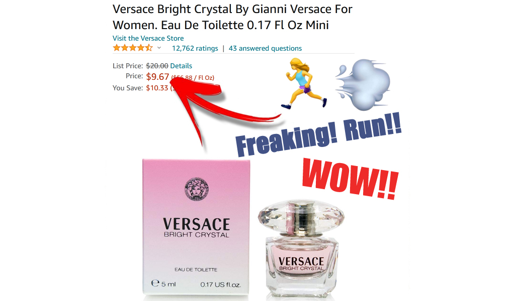 Versace Bright Crystal Mini Perfume Only $9.67 Shipped on Amazon (Regularly $20.00)