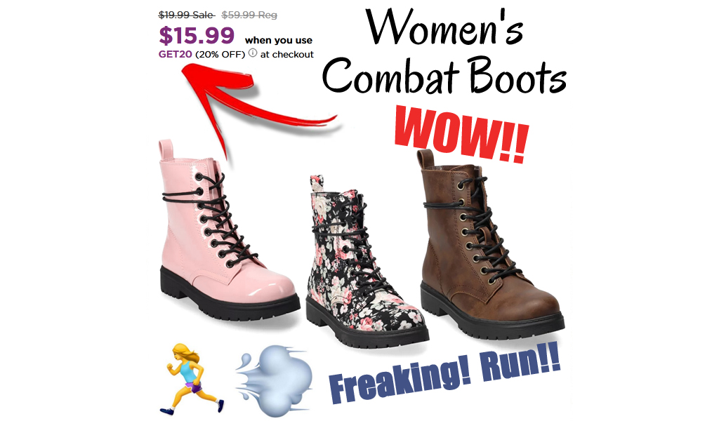 Women’s Combat & Hiking Boots Only $13.99 on Kohl’s.com (Regularly $60)