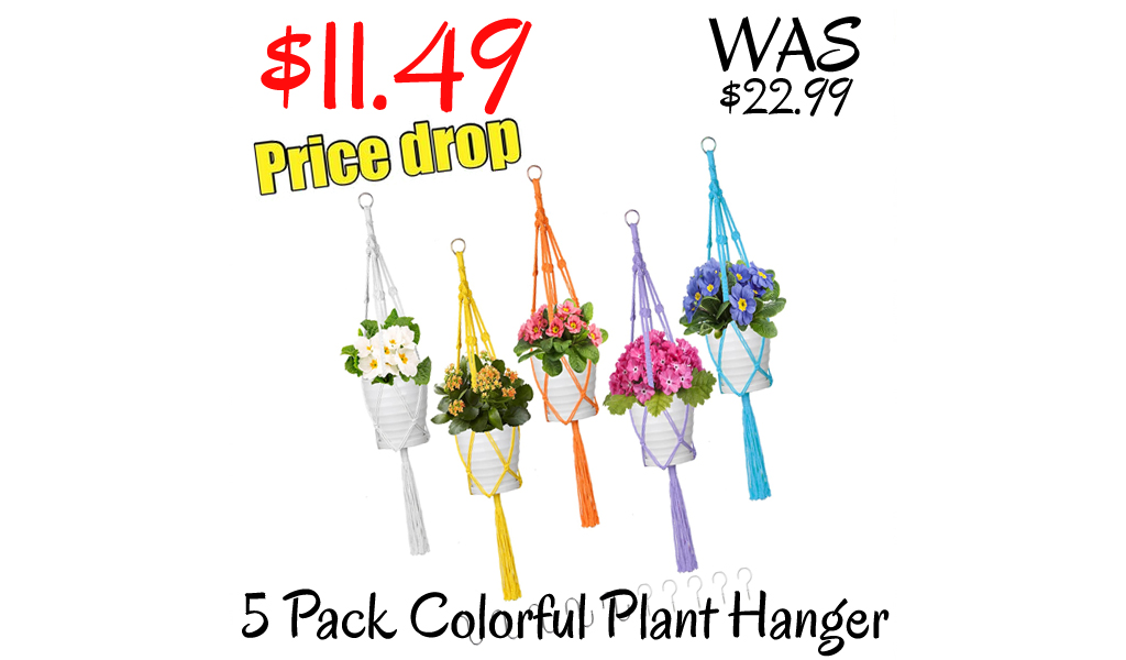 5 Pack Colorful Plant Hanger Only $11.49 Shipped on Amazon (Regularly $22.99)