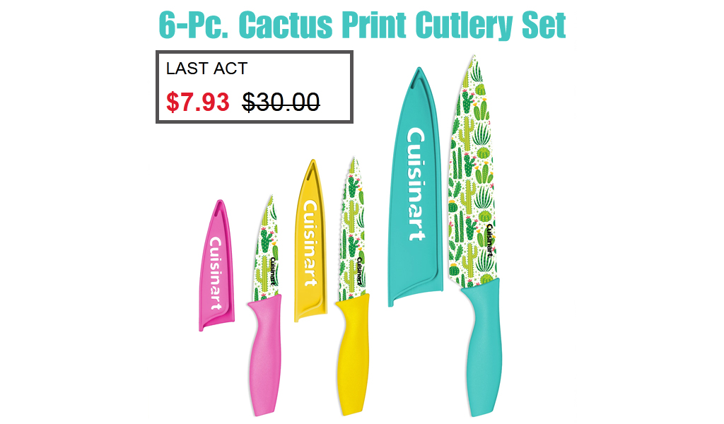 Cuisinart 6-Piece Cactus Print Knife Set Only $7.93 on Macy’s.com (Regularly $30)