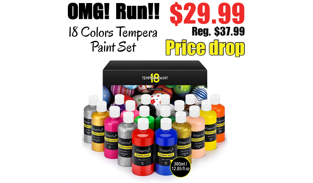 18 Colors Tempera Paint Set Only $29.99 Shipped on Amazon (Regularly $37.99)