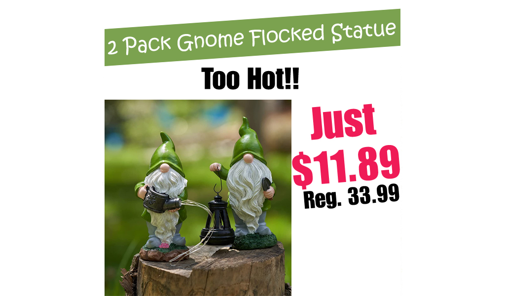 2 Pack Gnome Flocked Statue Only $11.89 Shipped on Amazon (Regularly $33.99)