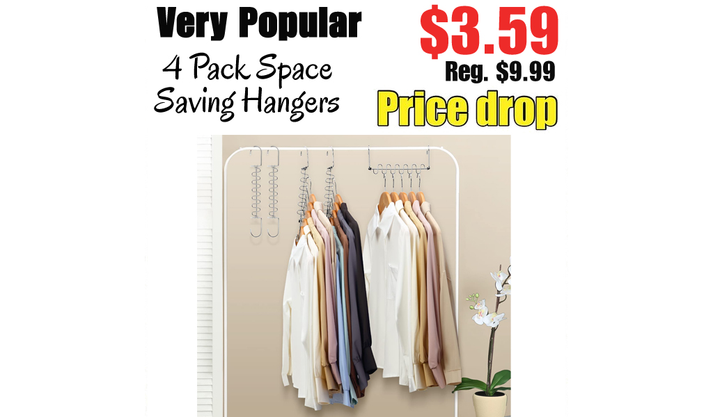 4 Pack Space Saving Hangers Only $3.59 Shipped on Amazon (Regularly $9.99)