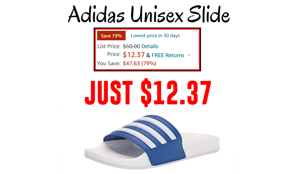 Adidas Unisex Slide Only $12.37 Shipped on Amazon (Regularly $60)