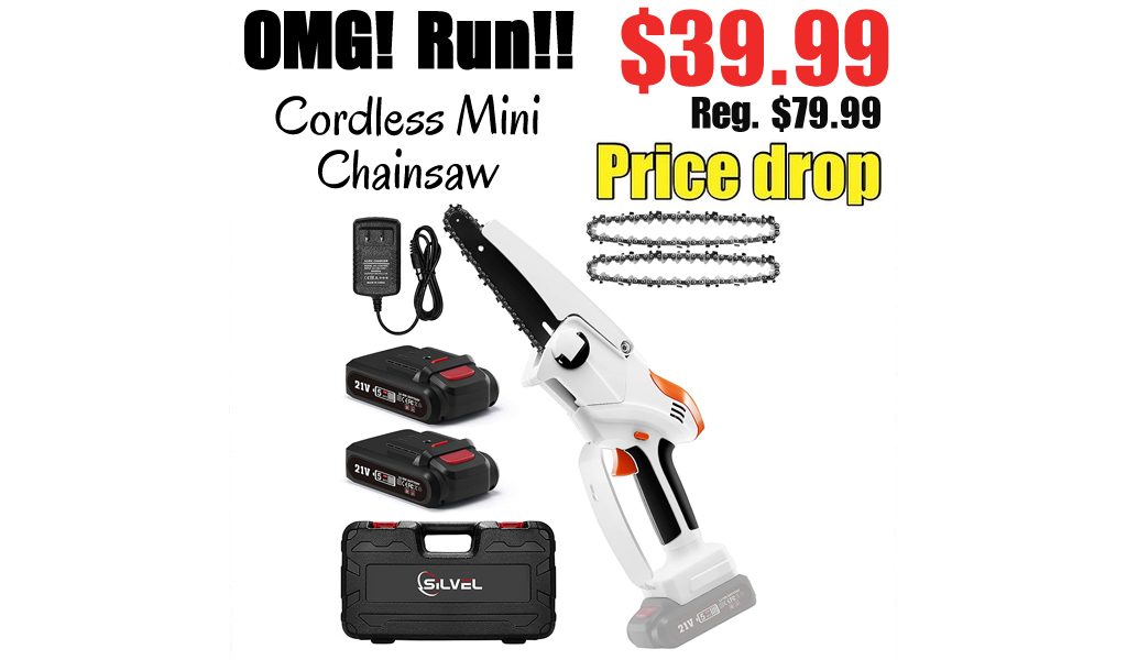 Cordless Mini Chainsaw Only $39.99 Shipped on Amazon (Regularly $79.99)