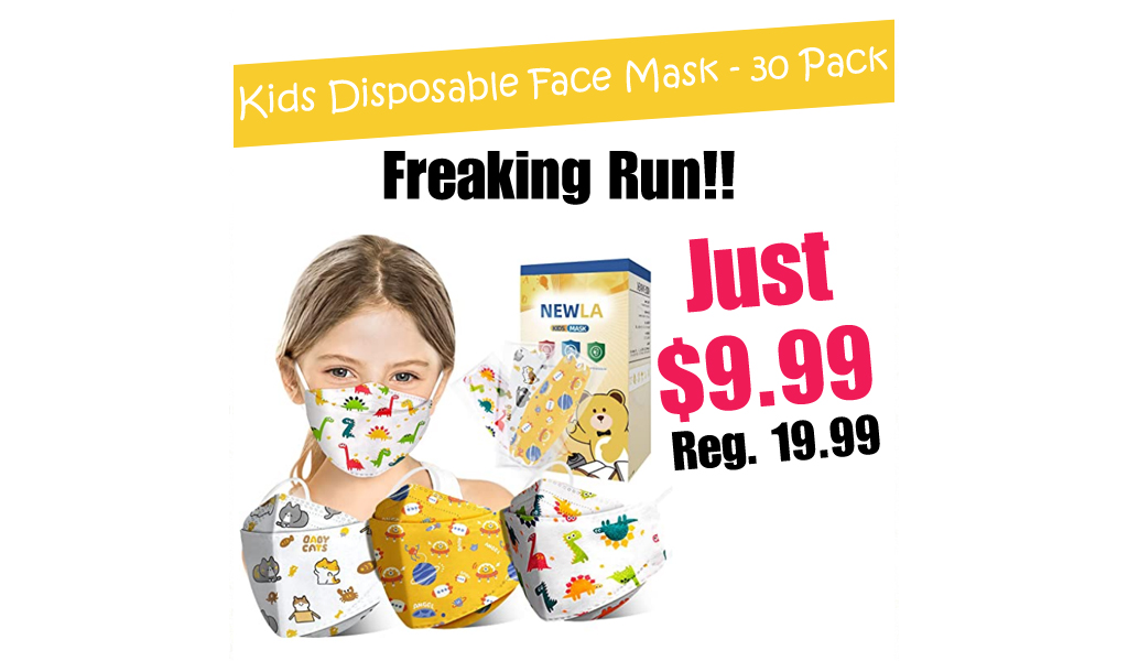 Kids Disposable Face Mask - 30 Pack Only $9.99 Shipped on Amazon (Regularly $19.99)