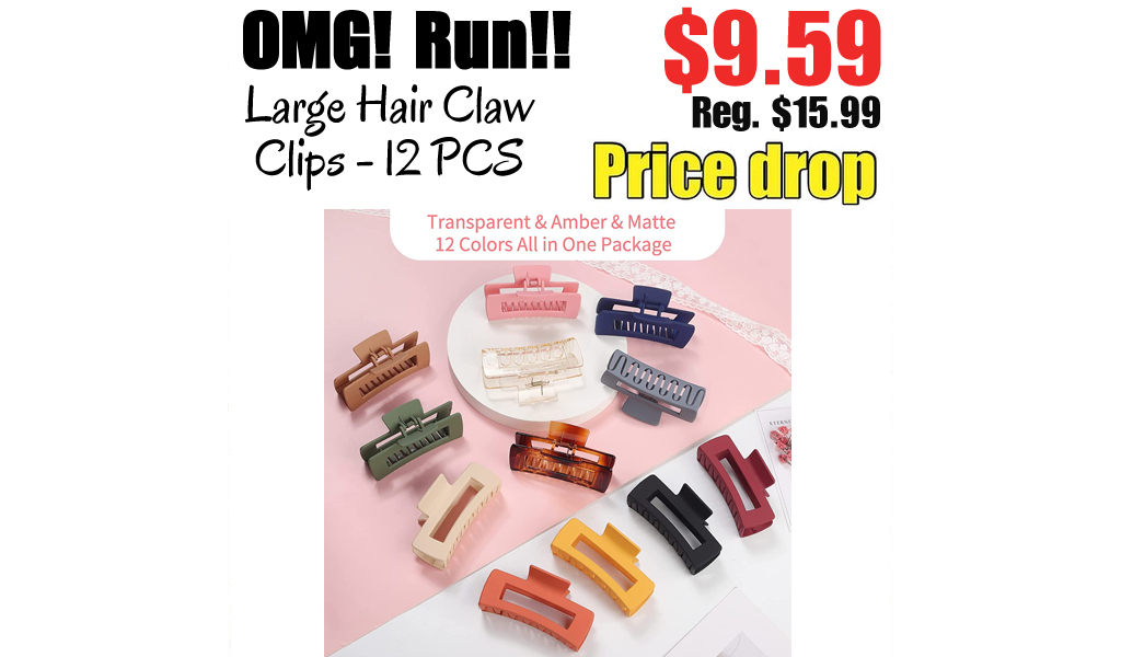 Large Hair Claw Clips - 12 PCS Only $9.59 Shipped on Amazon (Regularly $15.99)