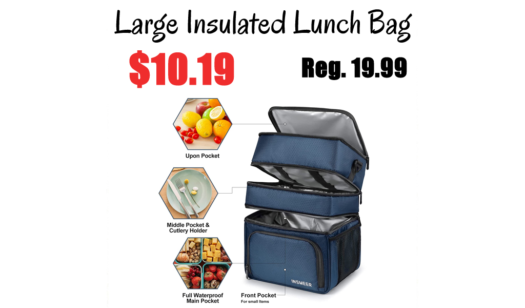 Large Insulated Lunch Bag Only $10.19 Shipped on Amazon (Regularly $19.99)