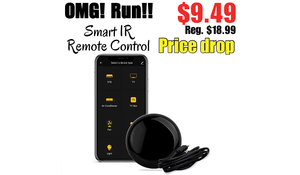 Smart IR Remote Control Only $9.49 Shipped on Amazon (Regularly $18.99)