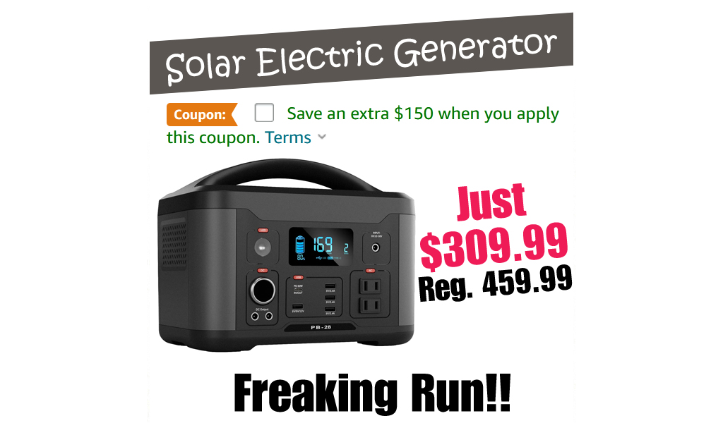 Solar Electric Generator Only $309.99 Shipped on Amazon (Regularly $459.99)
