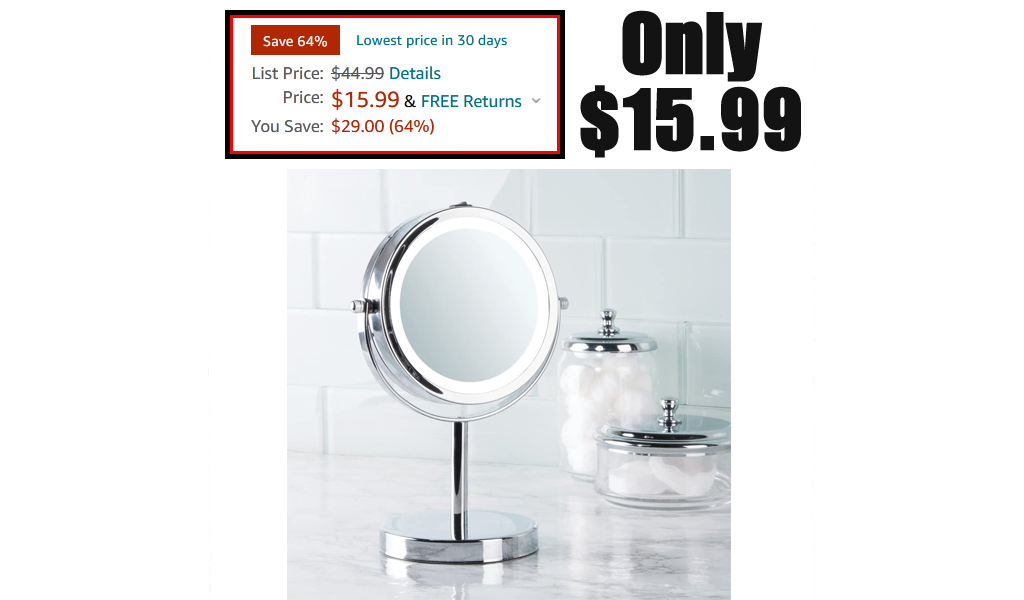 Standing Vanity Makeup Mirror Only $15.99 Shipped on Amazon (Regularly $44.99)