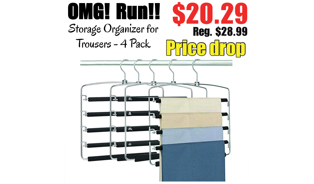 Storage Organizer for Trousers - 4 Pack Only $20.29 Shipped on Amazon (Regularly $28.99)