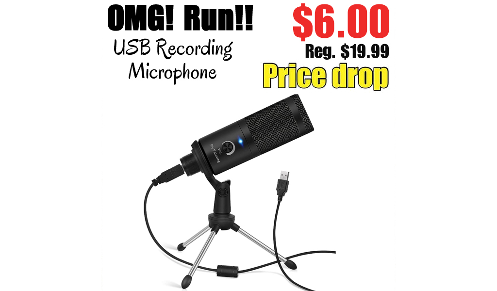 USB Recording Microphone Only $6.00 Shipped on Amazon (Regularly $19.99)