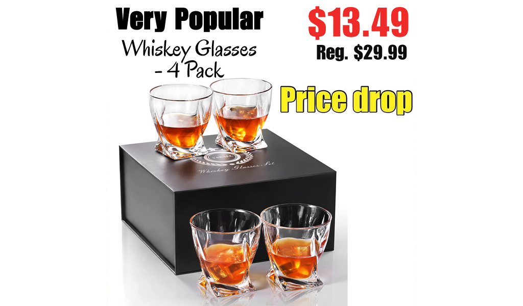 Whiskey Glasses - 4 Pack Only $13.49 Shipped on Amazon (Regularly $29.99)